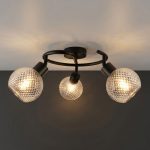 RACHEL - Circular Black Ceiling Lamp 3xE27 - Image 2