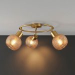 RACHEL - Round Gold Ceiling Lamp 3xE27 - Image 2