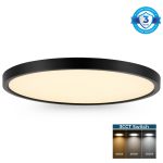 Aura 50 - Black LED Ceiling Light 36w 3color