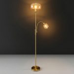 Brianna - Gold Floor Lamp 1xE27 + 1xE14 - Image 2