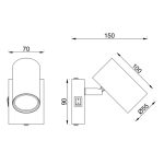 Brylee - Gold wall light 1xGU10 - Image 2