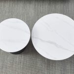 DOROTHY - Set of white coffee tables Φ80 + Φ60 - Image 3