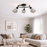 RACHEL - Circular Black Ceiling Lamp 3xE27 - Image 2