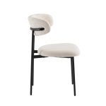 Solis - White Dining Chair Boucle - Image 5