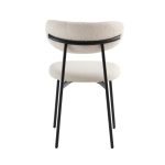 Solis - White Dining Chair Boucle - Image 4