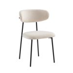 Solis - White Dining Chair Boucle