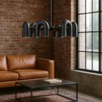 Terracotta - Black Pendant Light 12xGU10 - Image 3