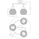 RACHEL - Circular Black Ceiling Lamp 3xE27 - Image 3