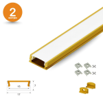 DUO Profile - Gold Linear Aluminum Profile 2m