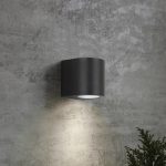 Mamba RD – Black Round Wall Light 1xGU10 - Image 2