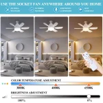Venti - White fan E27 30w 3color - Image 2