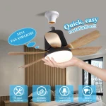 Venti - Black/Wood fan E27 30w 3color - Image 3