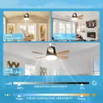 Venti - Black/Wood fan E27 30w 3color - Image 2