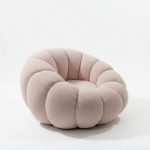 Puffy - Pink Boucle Lounge Chair